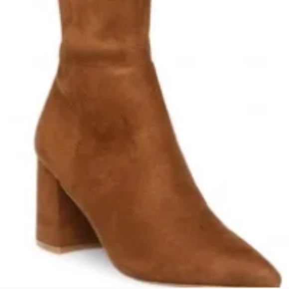 Steve Madden Nifty Pointed Toe Over the Knee Boots - Congac Brown Suede Size 8 - Picture 7 of 16